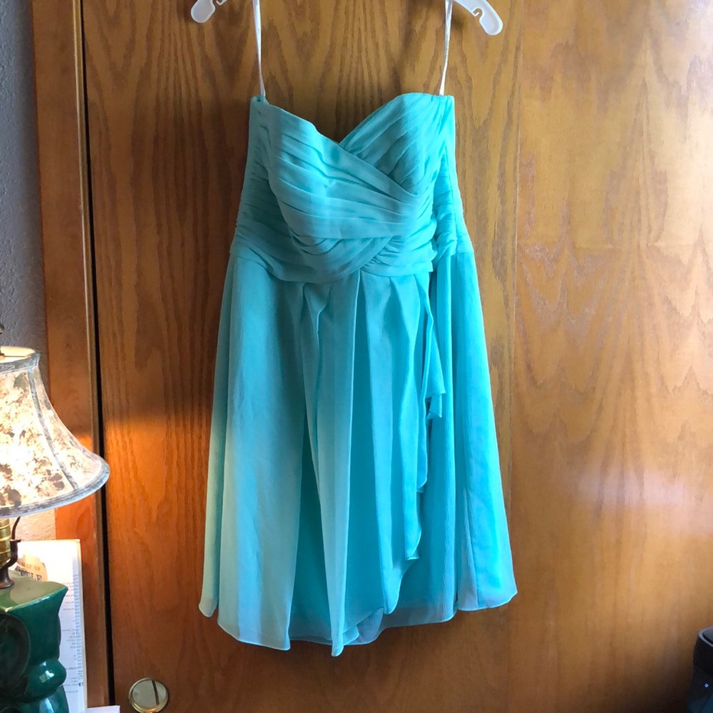 David’s Bridal Short Pretty Blue Dress